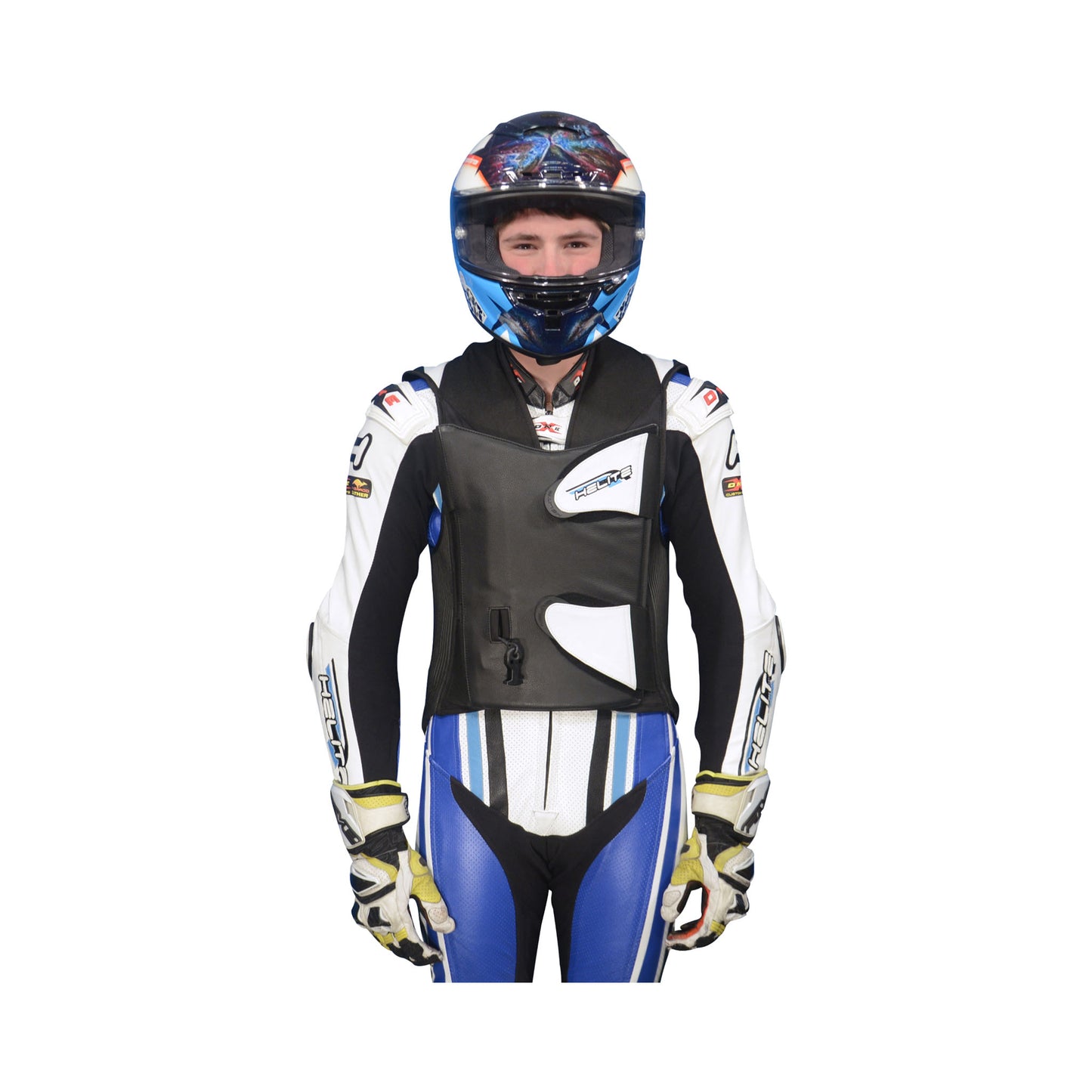 Helite GP-AIR 2.0 Racing Airbagweste aus Leder mit Reißleine